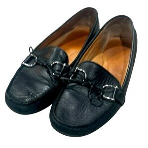 Lauren Ralph Lauren Black Briley Soft Loafer Flat Size 9.5 Business Casual